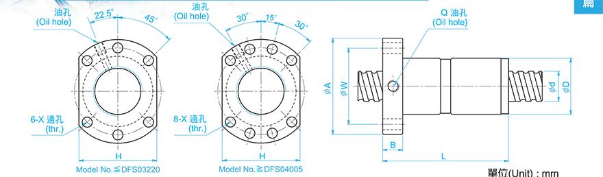 TBI DFS01605-3.8 tbi丝杆螺母型号说明