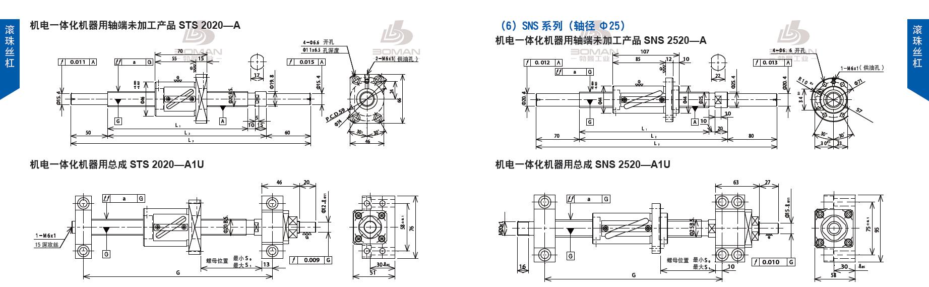 TSUBAKI STS2020-520C5-A1U tsubaki数控丝杆螺母